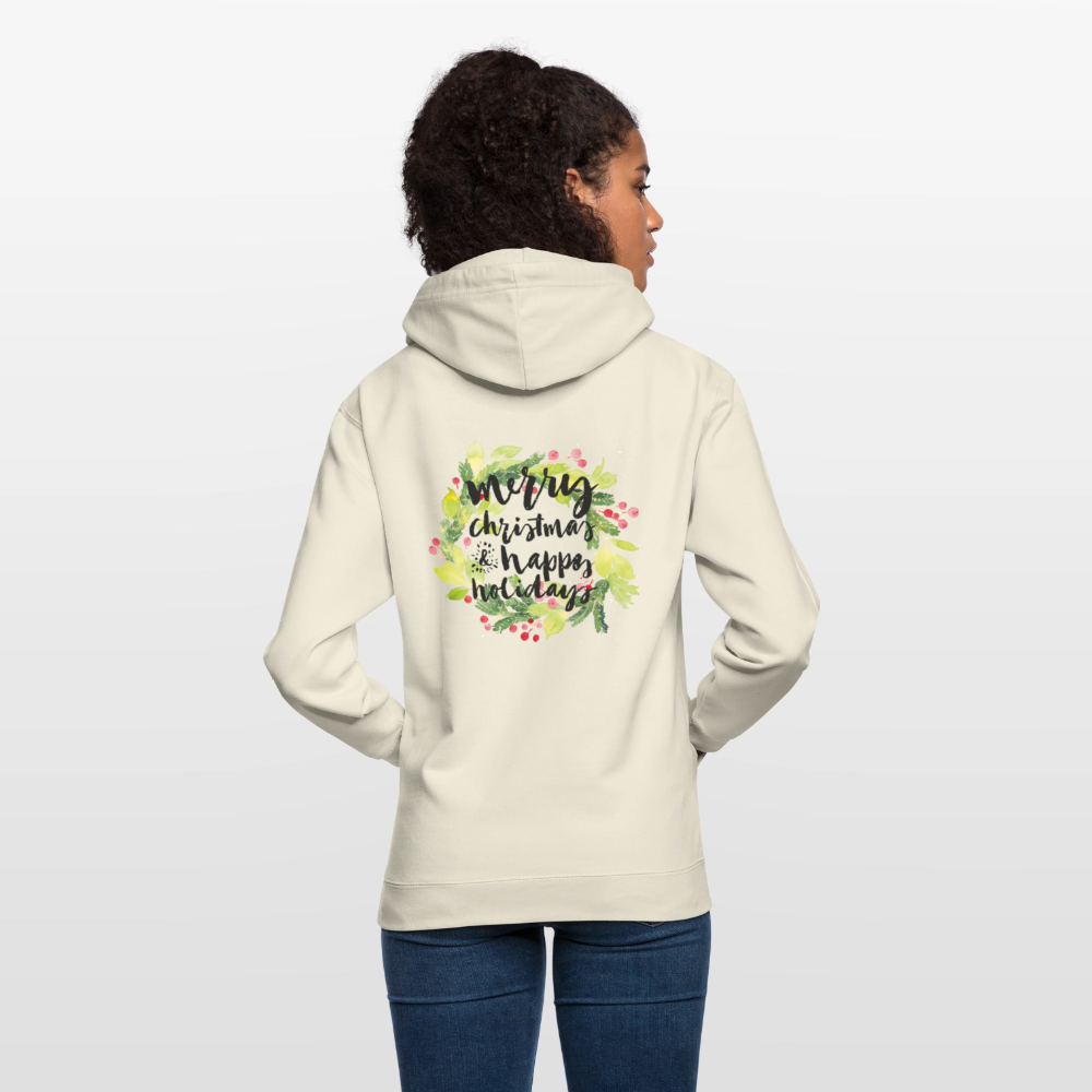 Merry christmas and happy holidays Unisex Hoodie - vanilla
