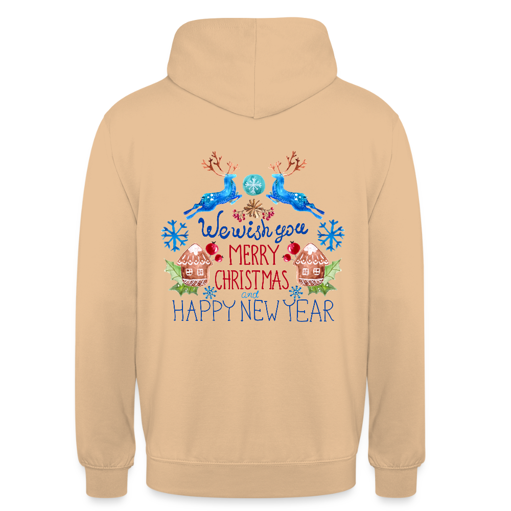 Merry christmas and happy new year Unisex Hoodie - peach