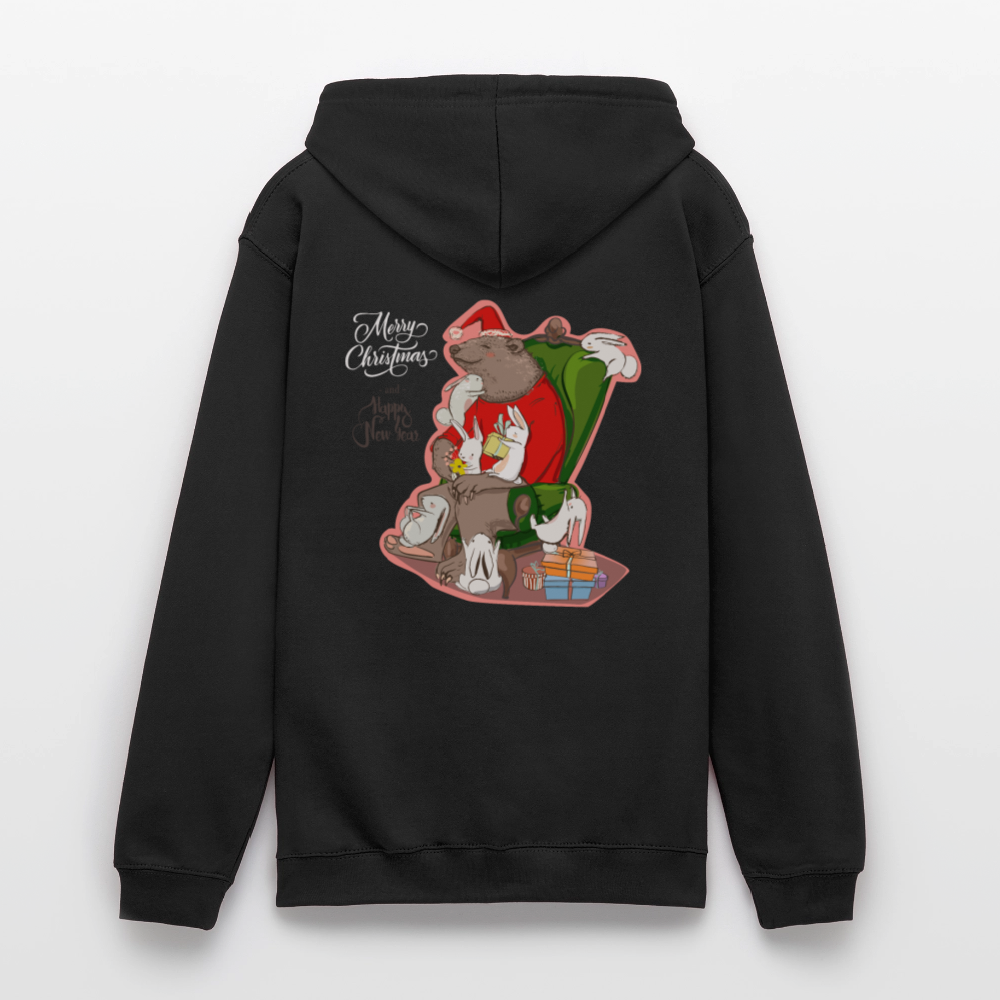Christmas Bear Unisex Hoodie - black