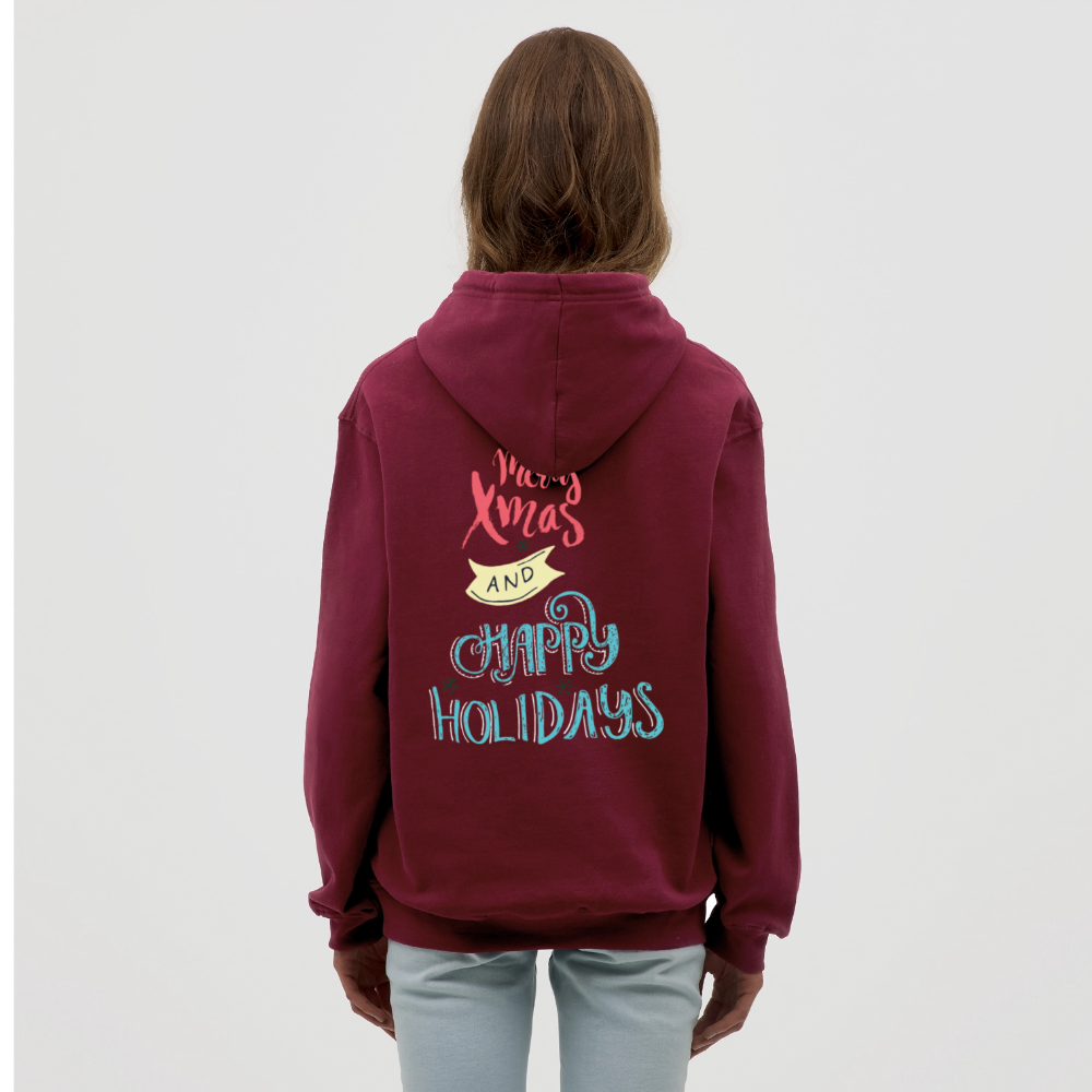 MerryChristmas Unisex Hoodie - bordeaux