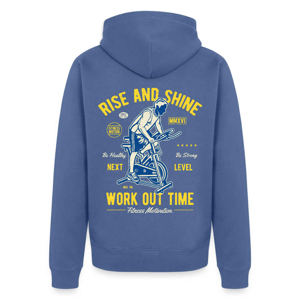 Work out time Men's Premium Hooded Jacket - stone blue