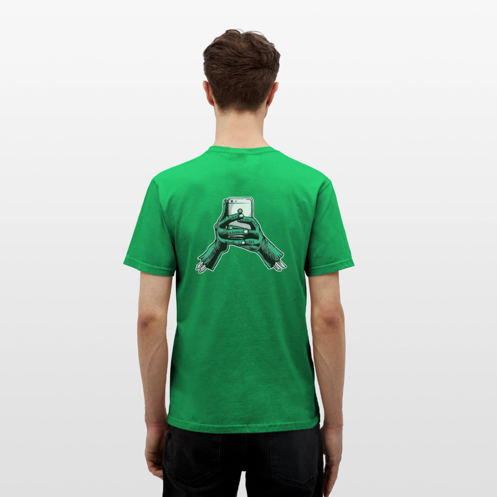 zombie phone Men's T-Shirt - kelly green