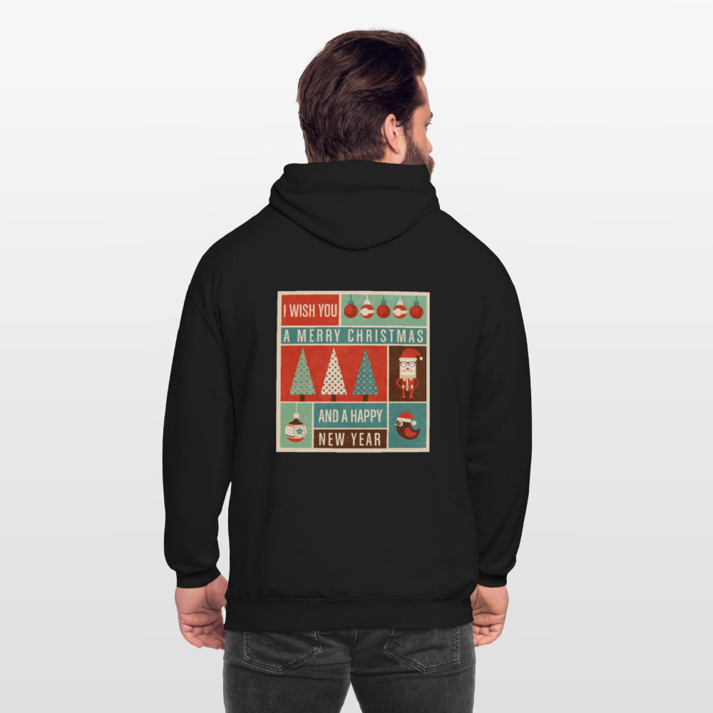 Merry Christmas & happy New Year Unisex Hoodie - black