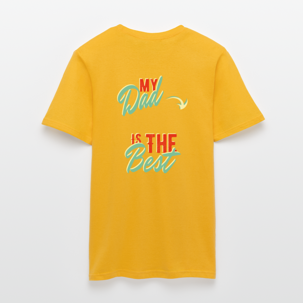 my dad is the best Men's T-Shirt - yellow