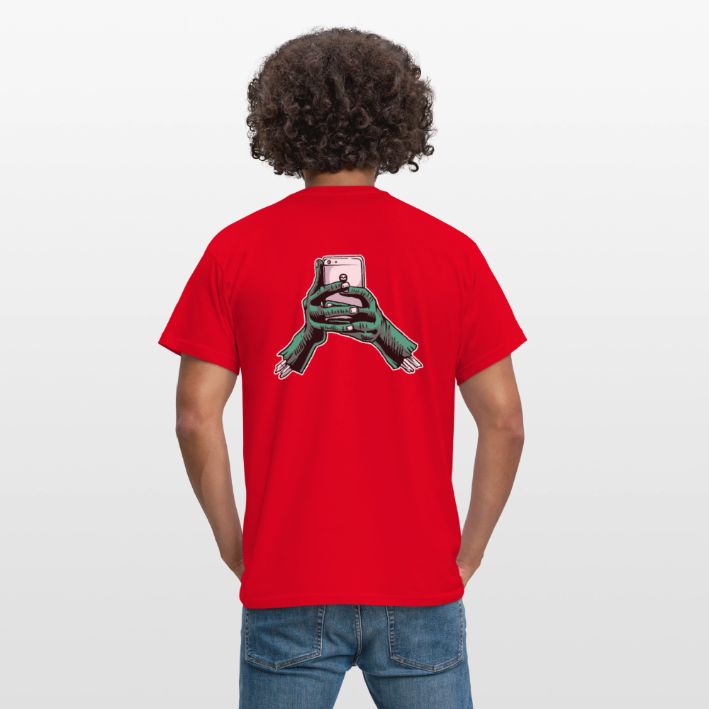 zombie phone Men's T-Shirt - red
