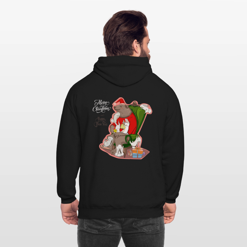 Christmas Bear Unisex Hoodie - black