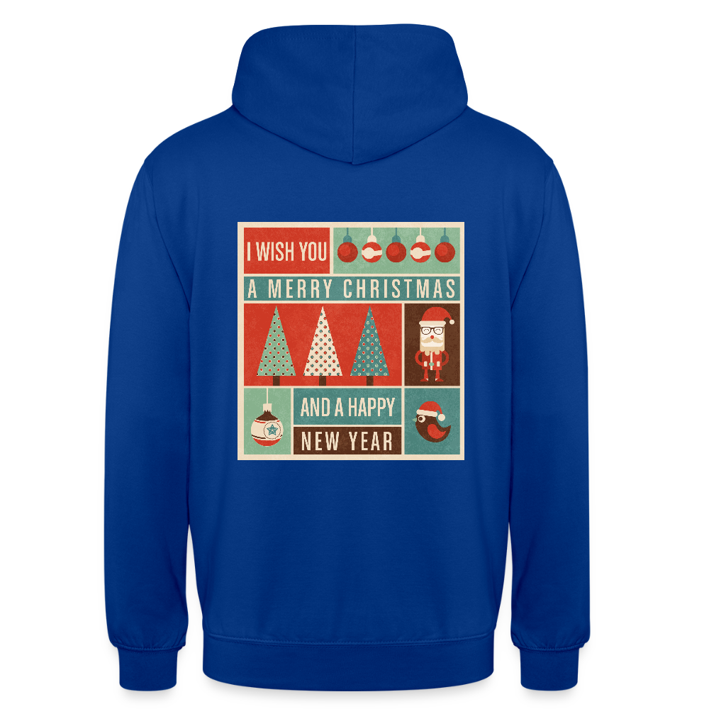 Merry Christmas & happy New Year Unisex Hoodie - bright royal