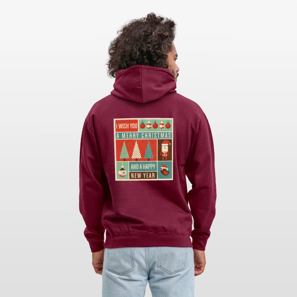 Merry Christmas & happy New Year Unisex Hoodie - bordeaux