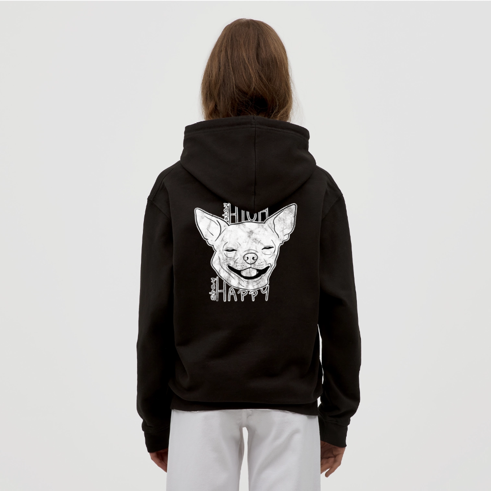 Stay high stay happy Unisex Hoodie - black