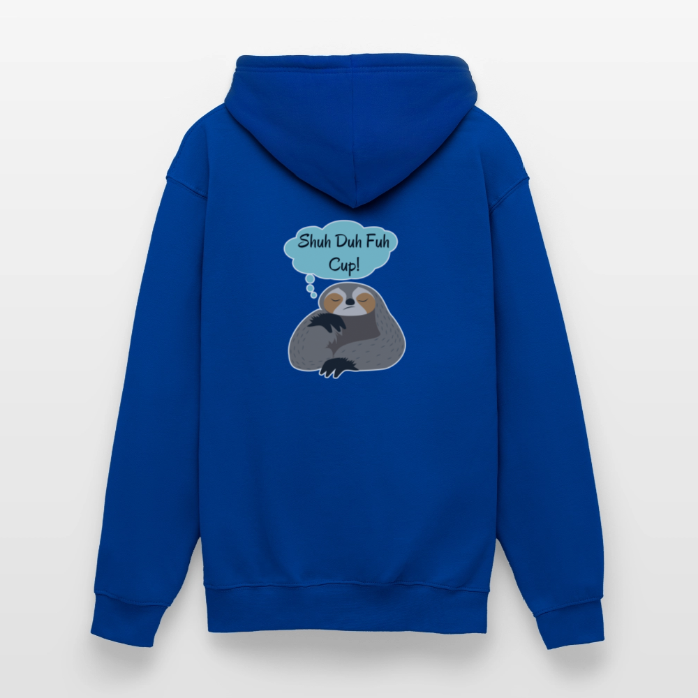 Shuh Duh Fuh Cup Sloth Unisex Hoodie - bright royal
