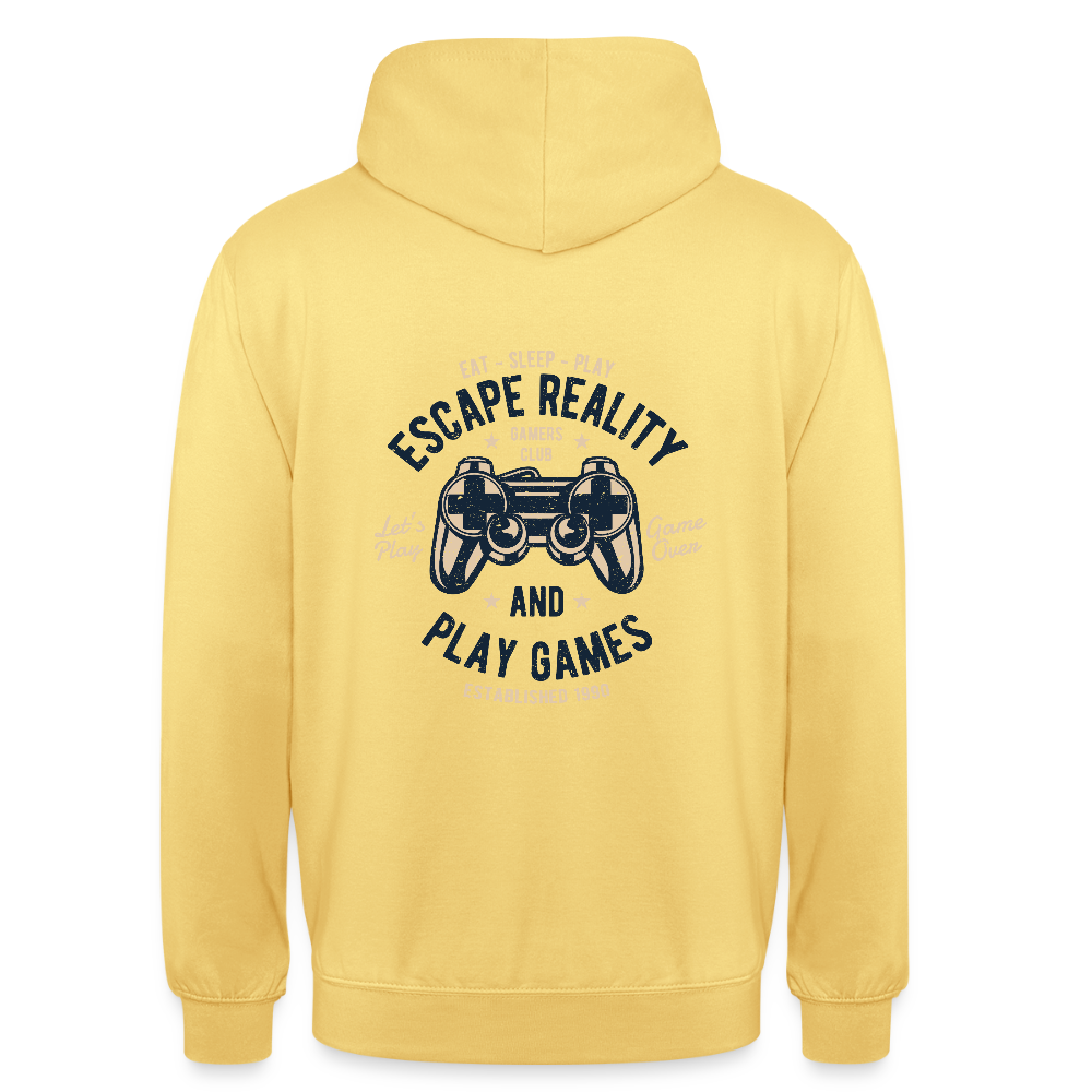 Escape Reality Unisex Hoodie - lemon yellow