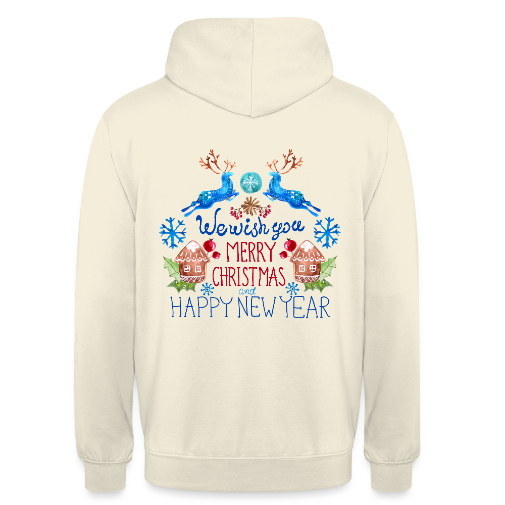 Merry christmas and happy new year Unisex Hoodie - vanilla