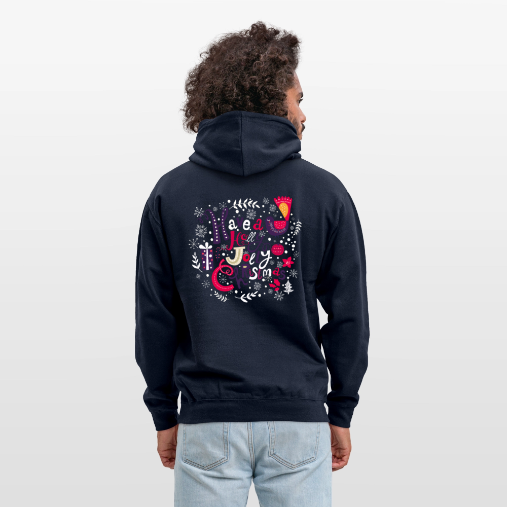 Holly Jolly Christmas Unisex Hoodie - navy
