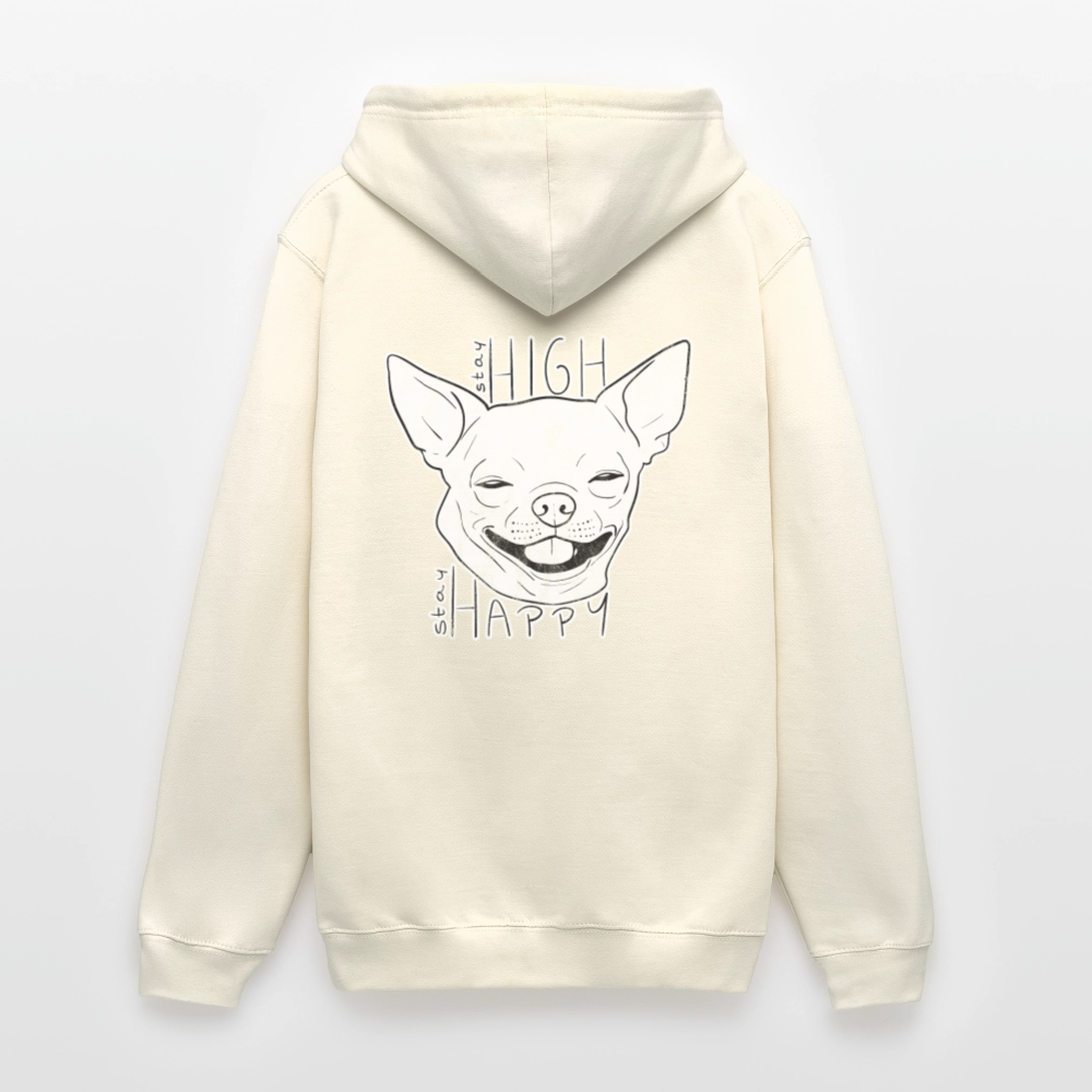 Stay high stay happy Unisex Hoodie - vanilla