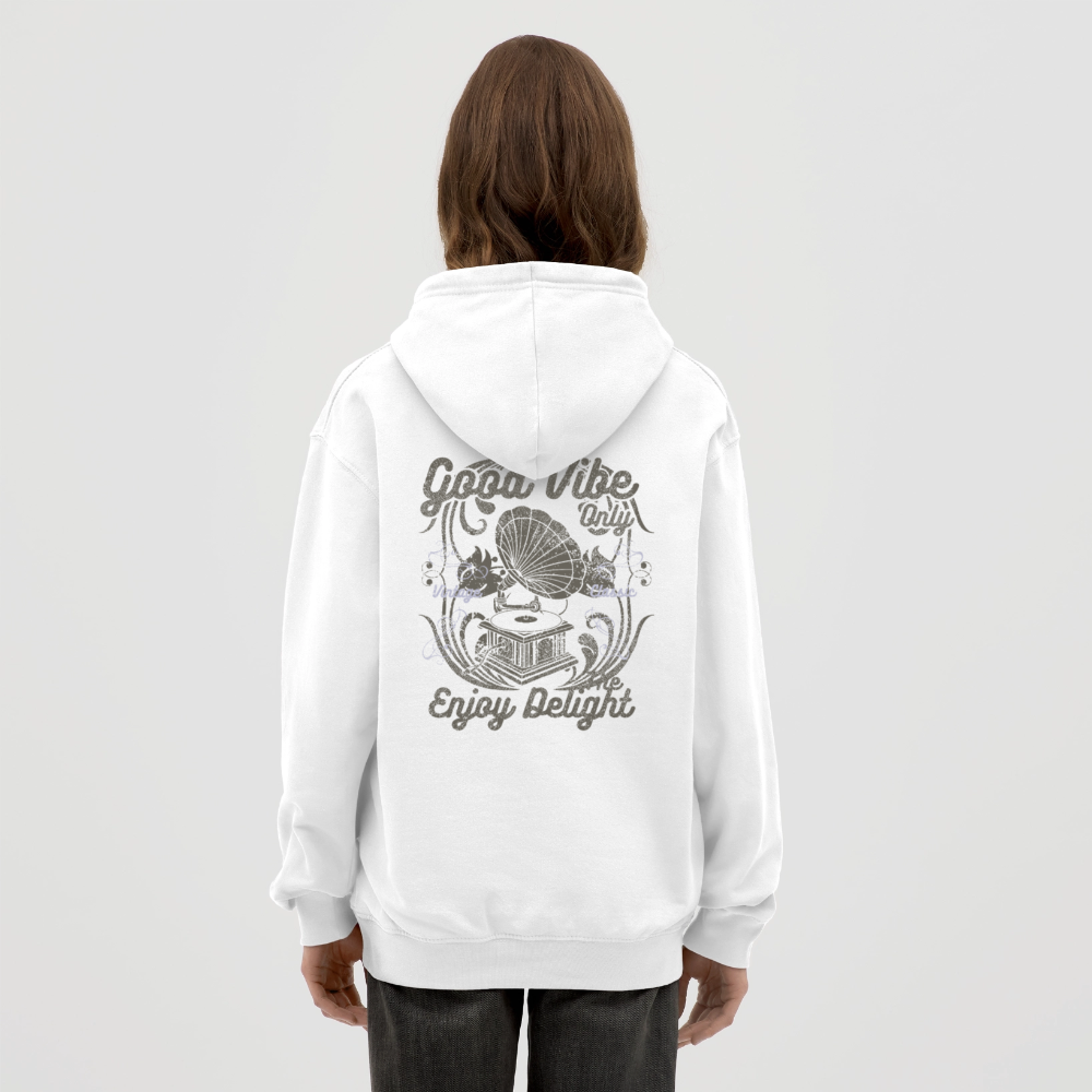 Good vibe Unisex Hoodie - white