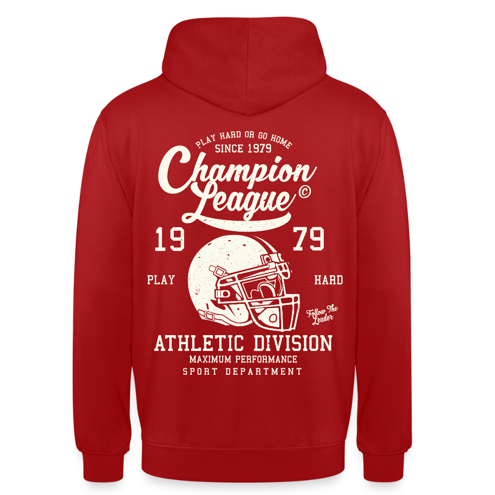 Champion League Unisex Hoodie - red