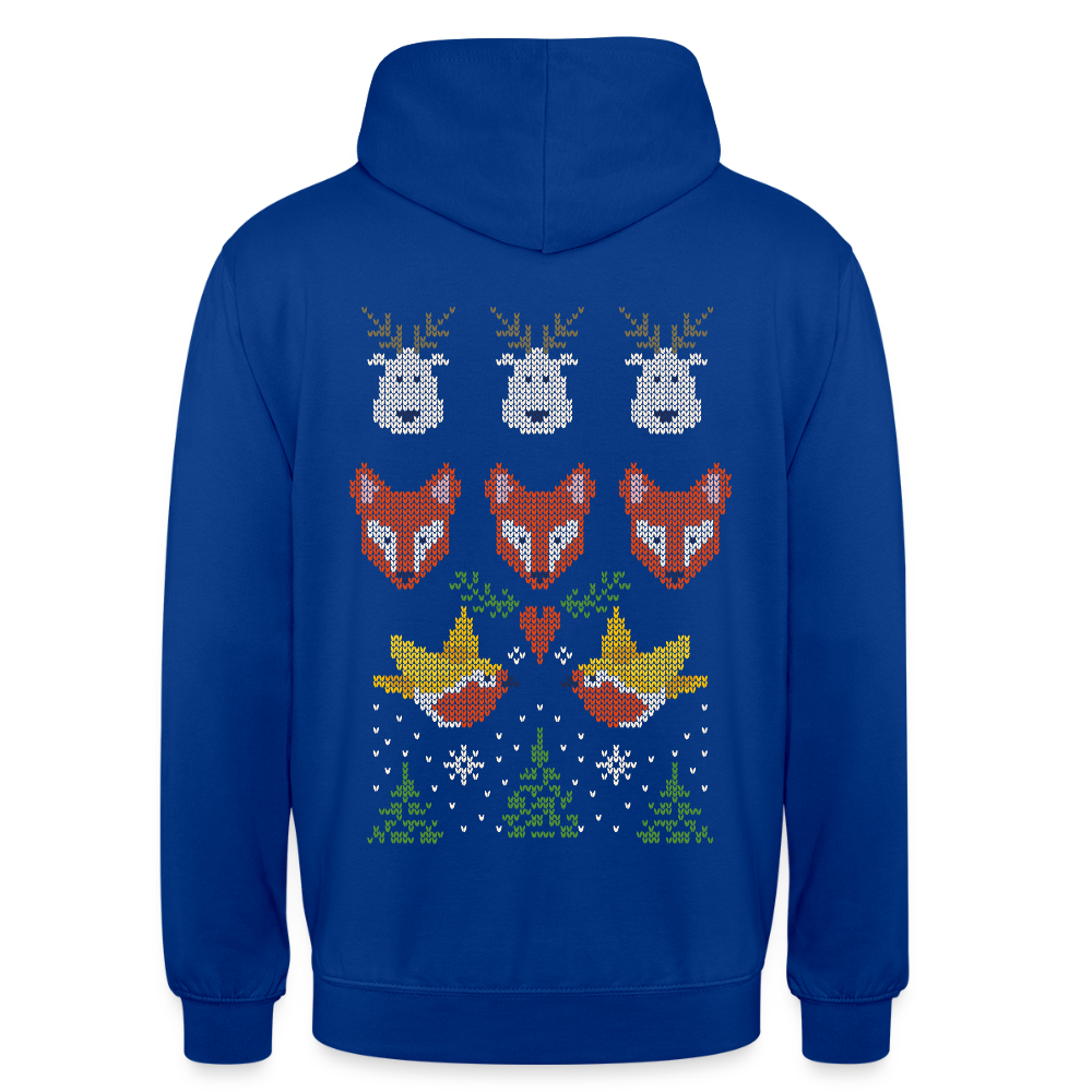 Christmas Embroidery Unisex Hoodie - bright royal