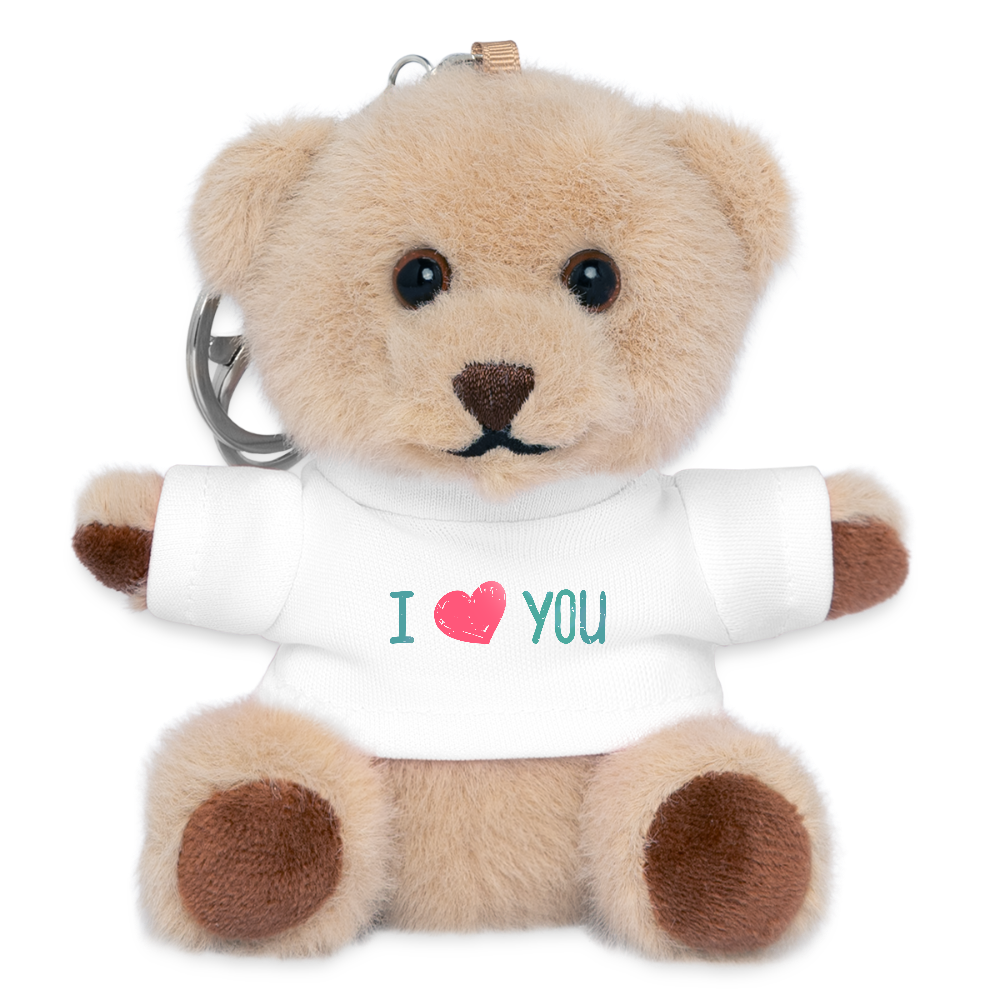I love you Gift Plush keyring - white