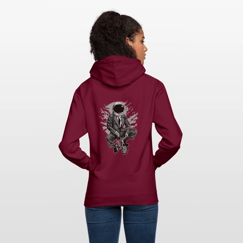 Bike to the moon Unisex Hoodie - bordeaux