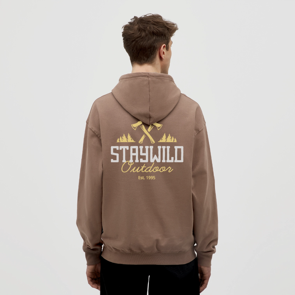 Sign Stay Wild Outdoors Unisex Hoodie - mocha