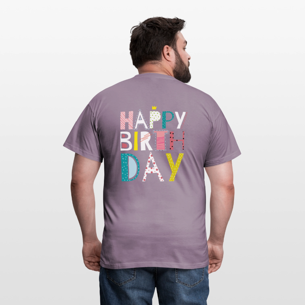 Happy birthday Men's T-Shirt - purple-grey 