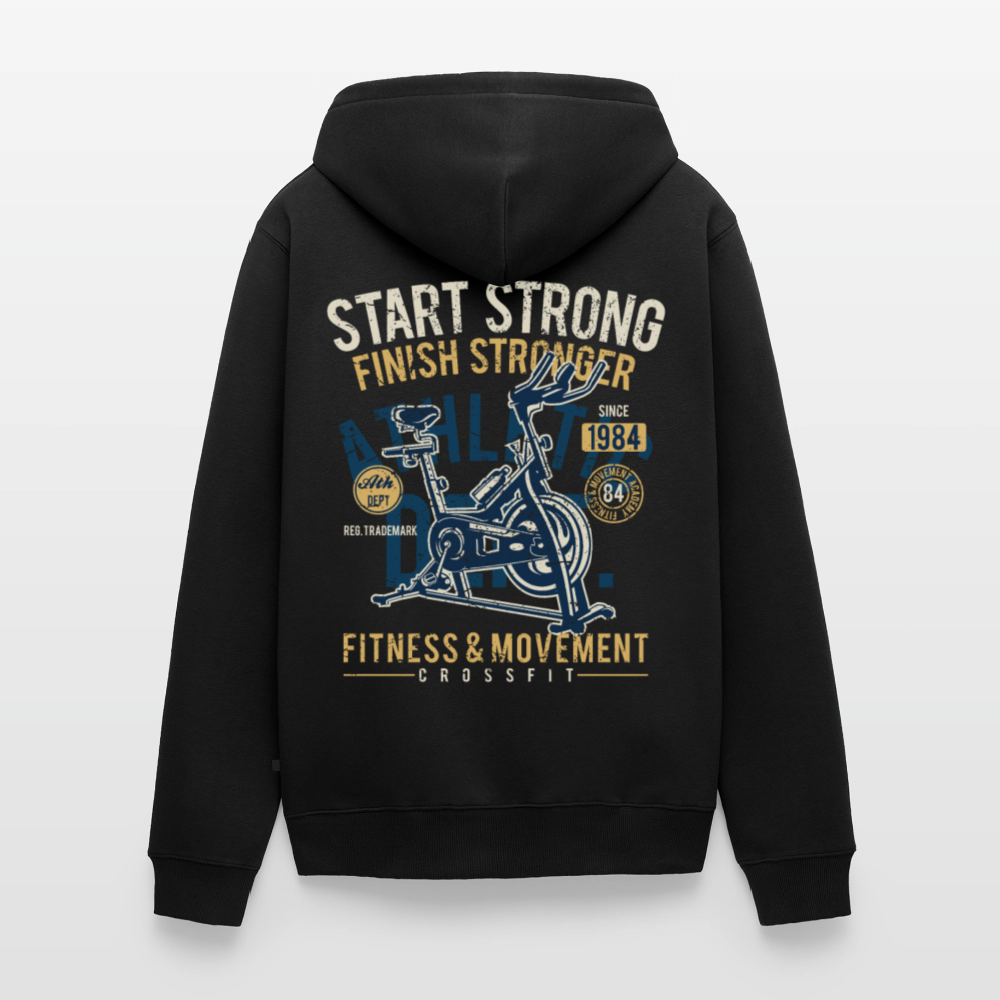 Start Strong Men's Premium Hooded Jacket - black