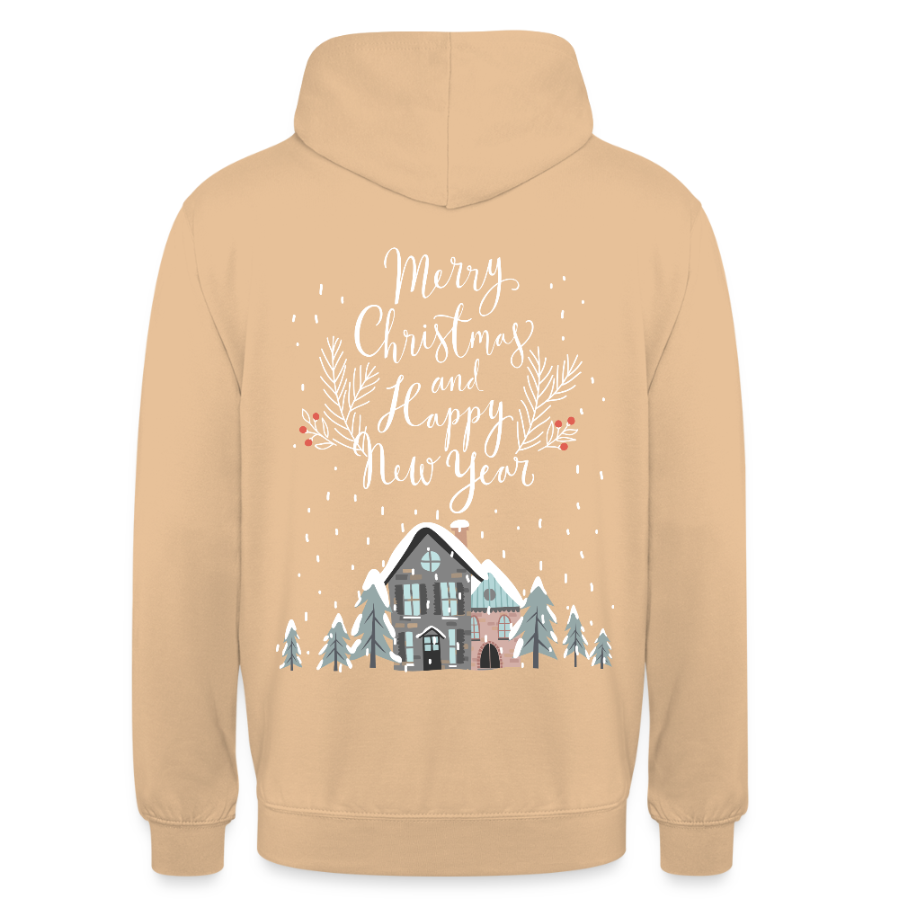 Christmas Quote Unisex Hoodie - peach