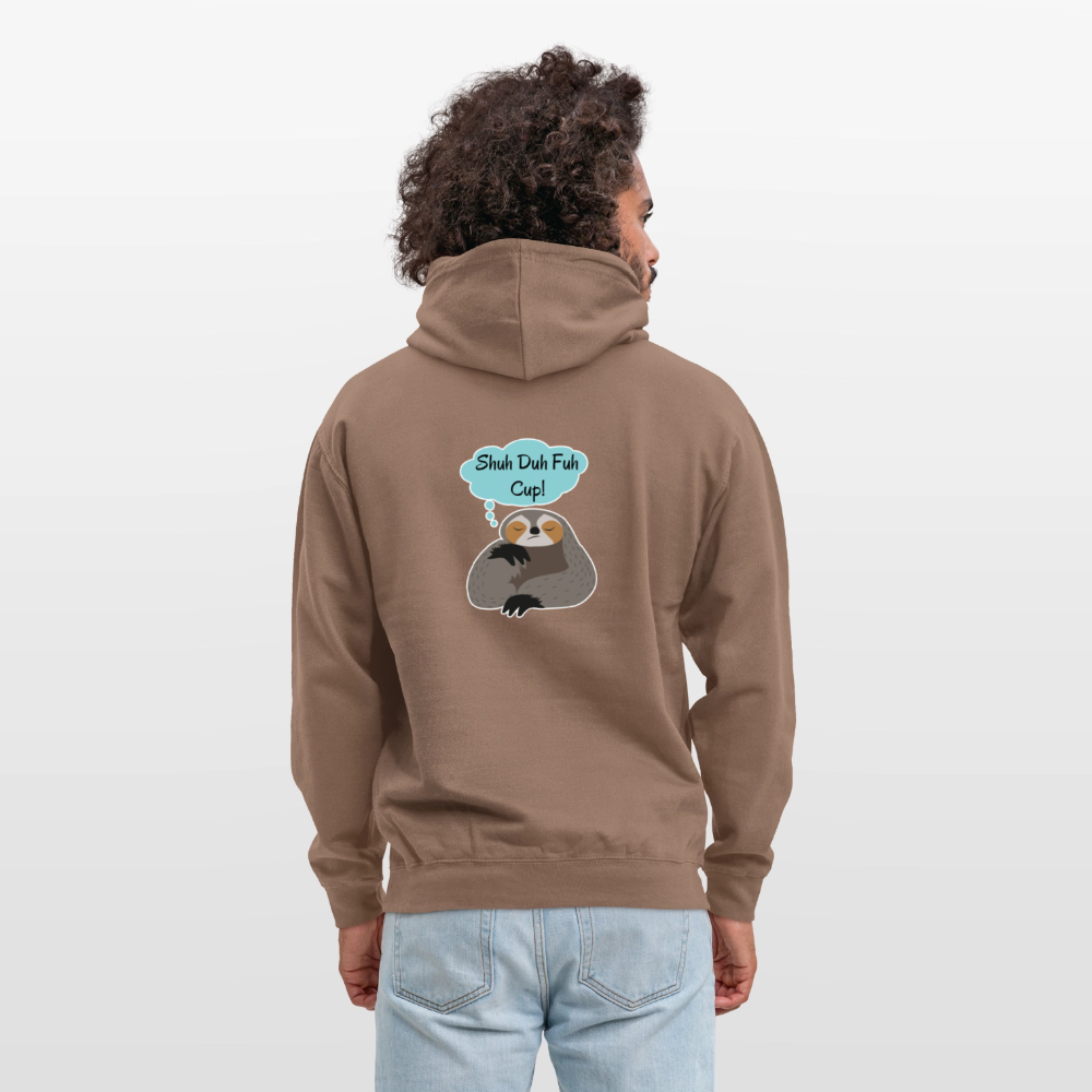 Shuh Duh Fuh Cup Sloth Unisex Hoodie - mocha