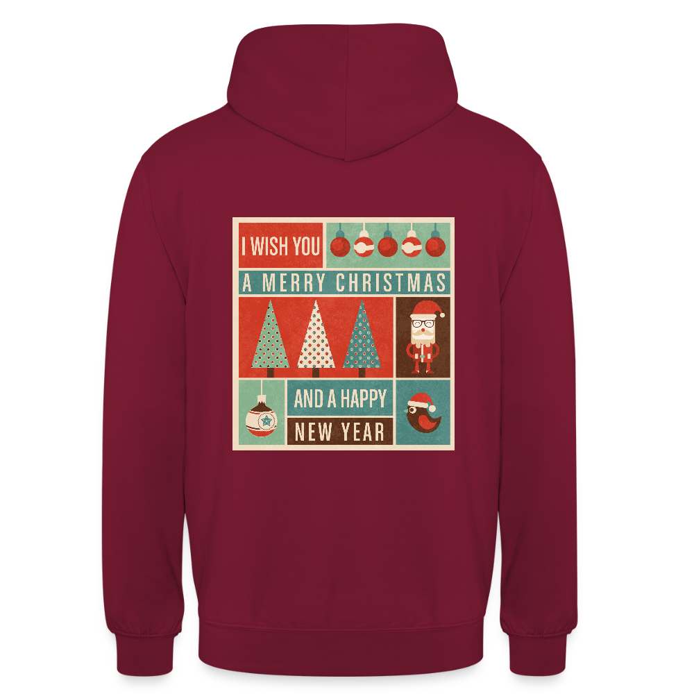 Merry Christmas & happy New Year Unisex Hoodie - bordeaux