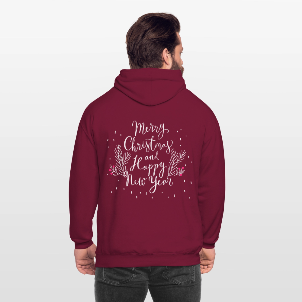 Merry Christmas Unisex Hoodie - bordeaux