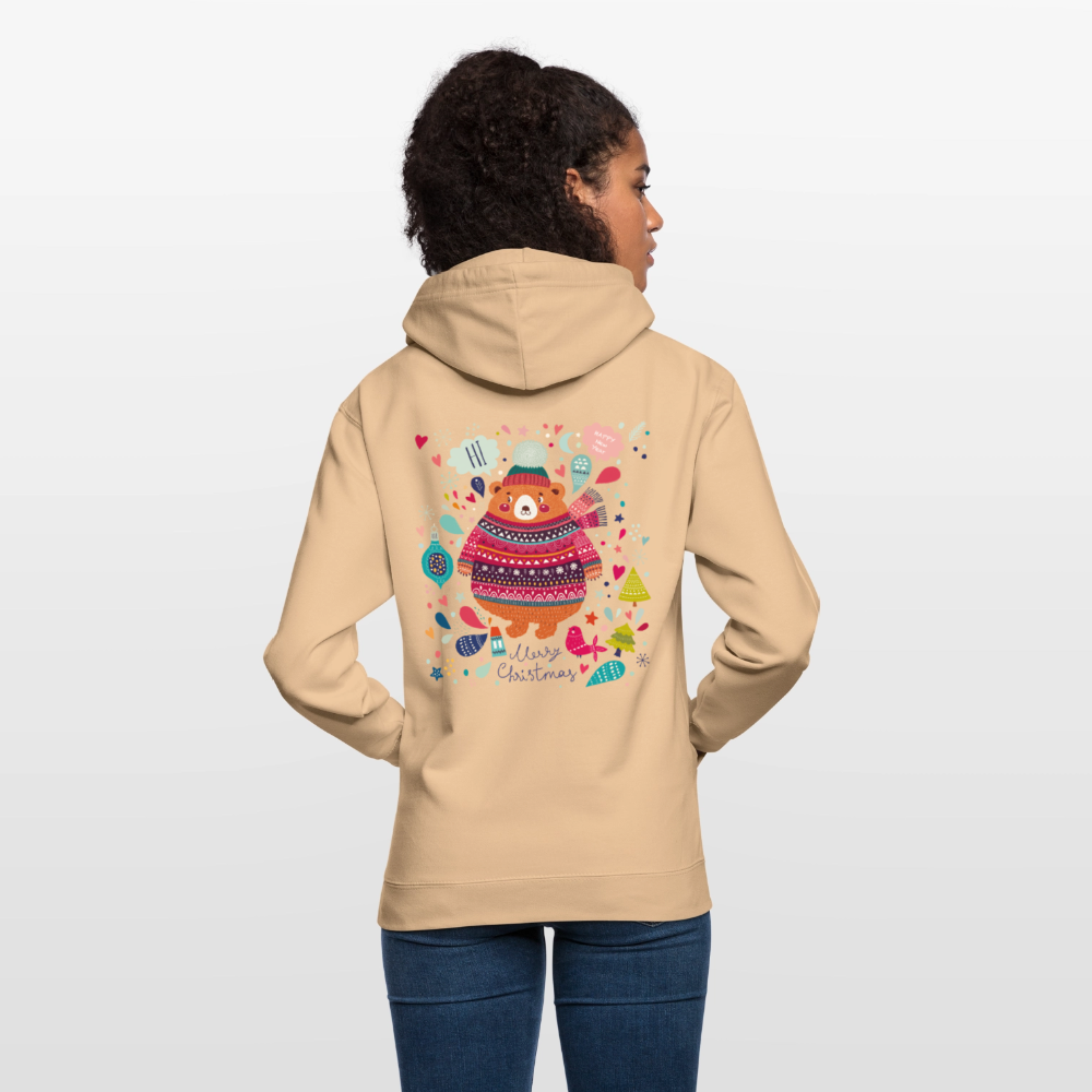Christmas Bear Unisex Hoodie - peach