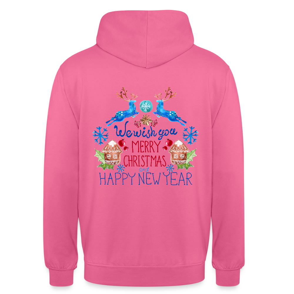Merry christmas and happy new year Unisex Hoodie - pink