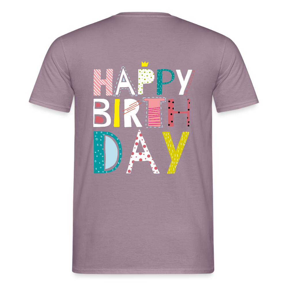 Happy birthday Men's T-Shirt - purple-grey 