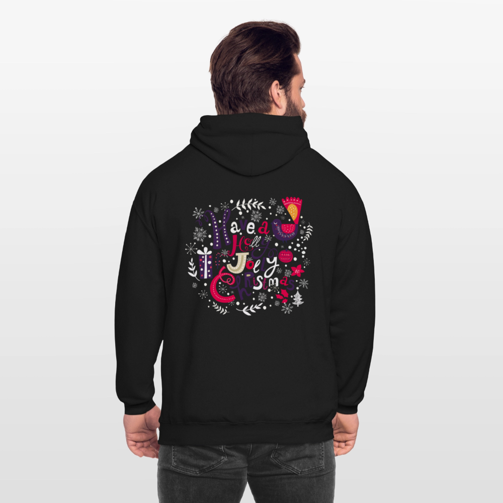 Holly Jolly Christmas Unisex Hoodie - black
