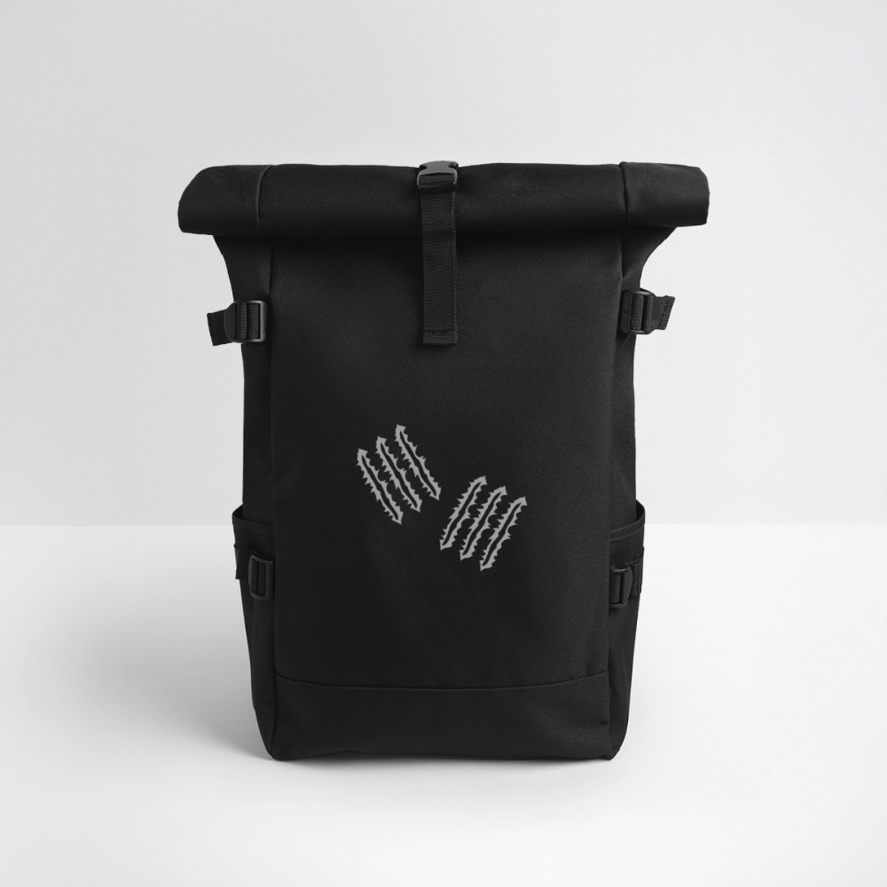 Claws  Roll Top Backpack - black
