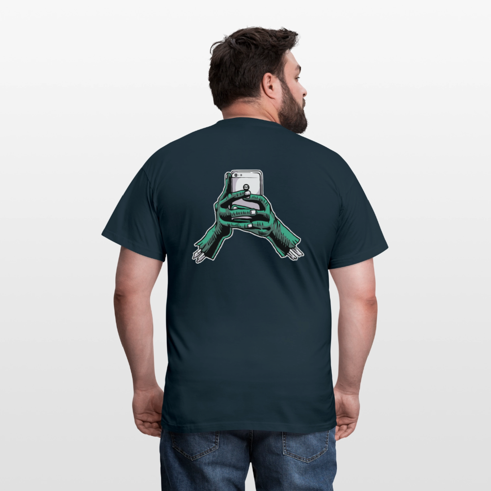zombie phone Men's T-Shirt - navy