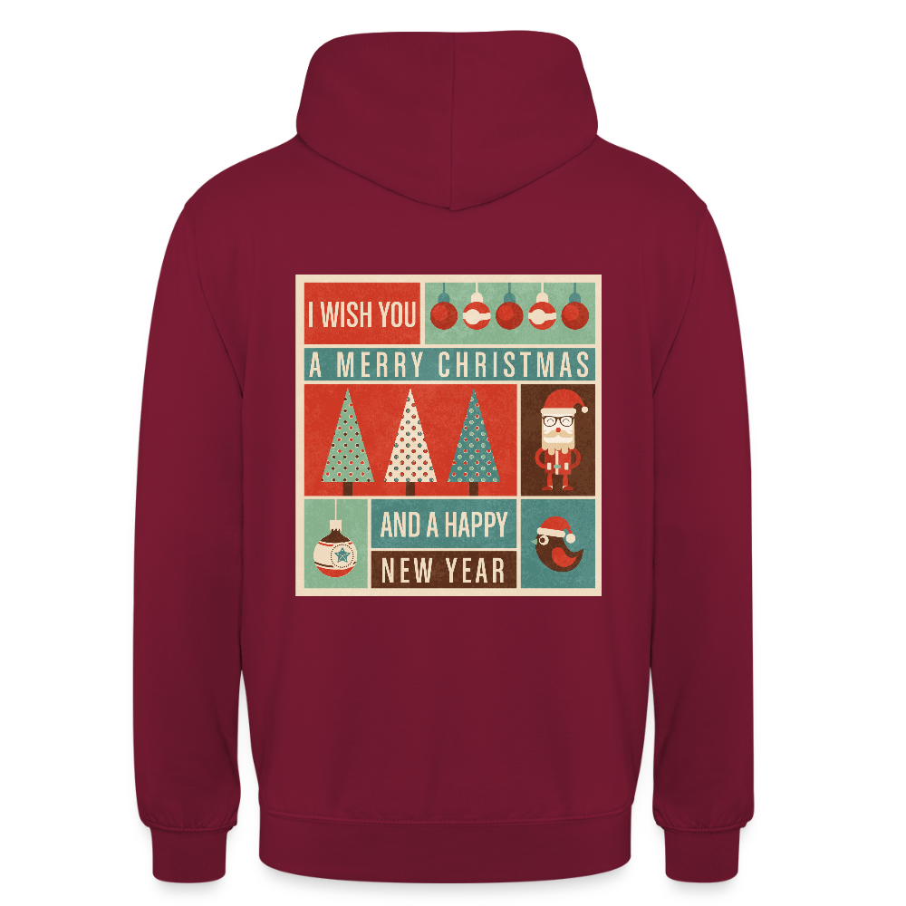 Merry Christmas & happy New Year Unisex Hoodie - bordeaux