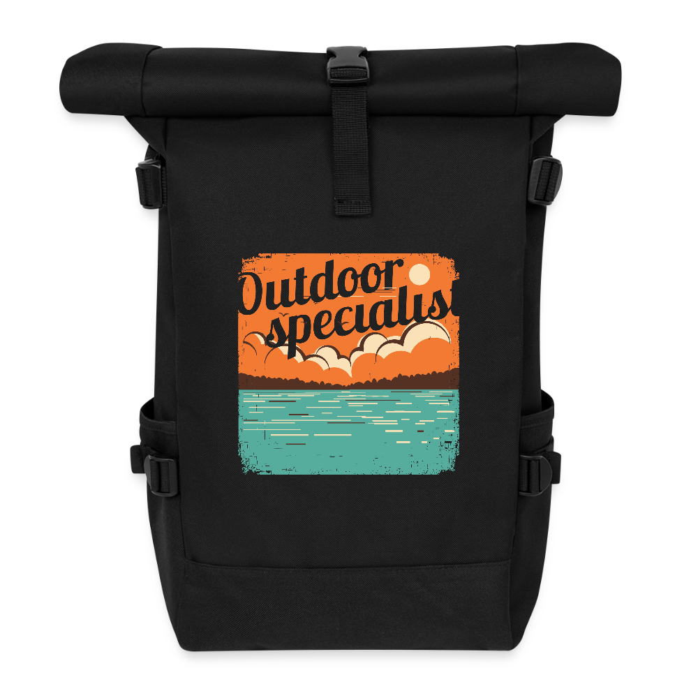 Outdoor Specialist Roll Top Backpack - black