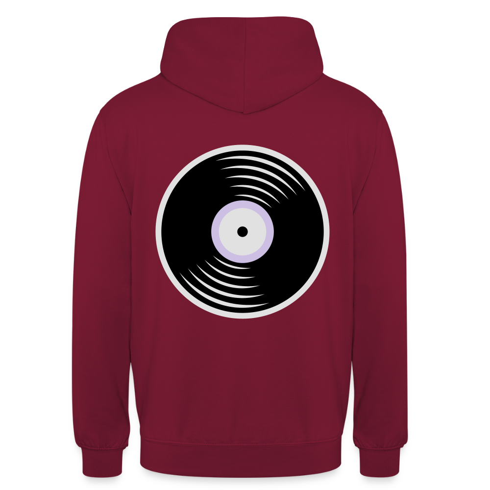 Vinyl Unisex Hoodie - bordeaux