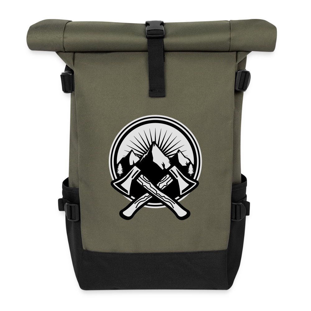 Axes  Roll Top Backpack - olive/black
