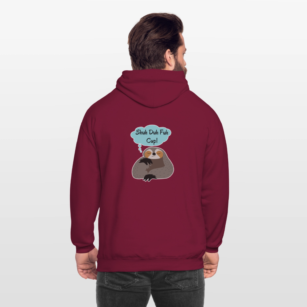 Shuh Duh Fuh Cup Sloth Unisex Hoodie - bordeaux