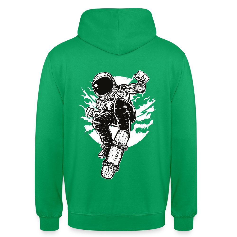 Astraunaut Space Skater Unisex Hoodie - kelly green