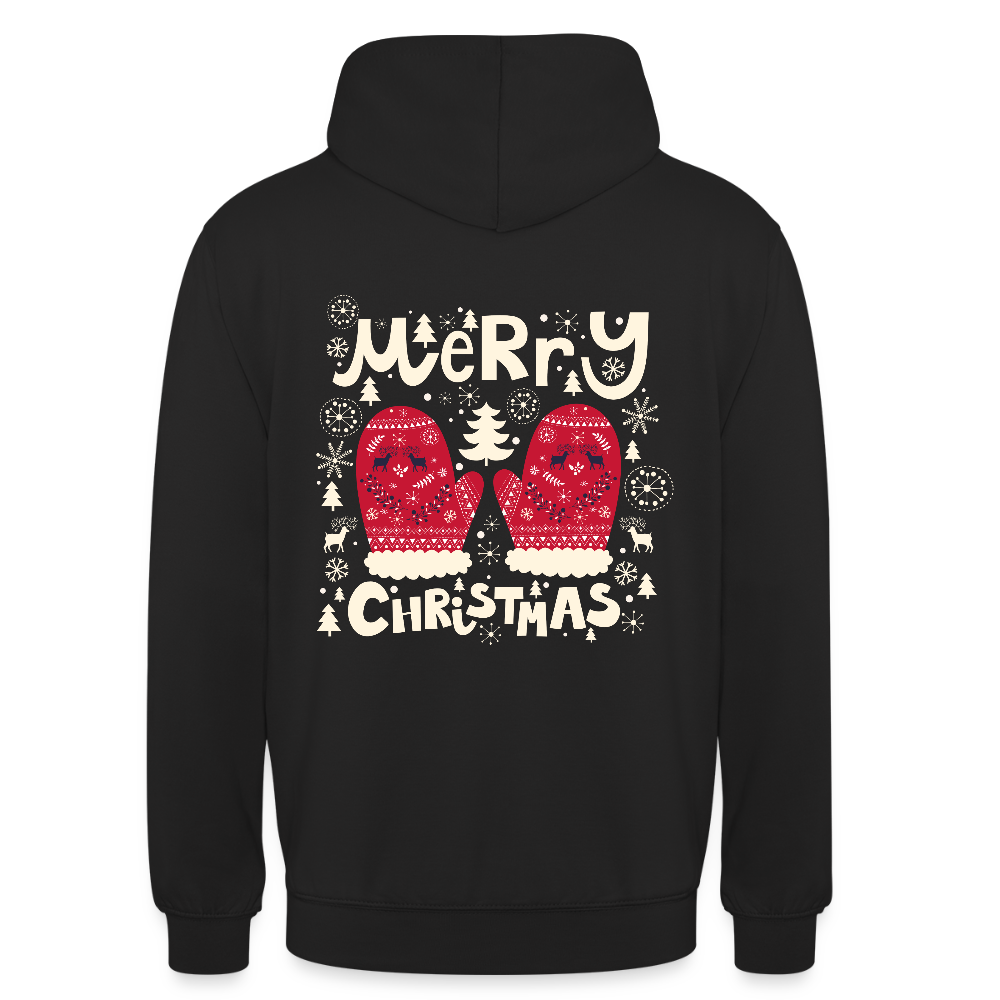 Merry christmas gloves Unisex Hoodie - black