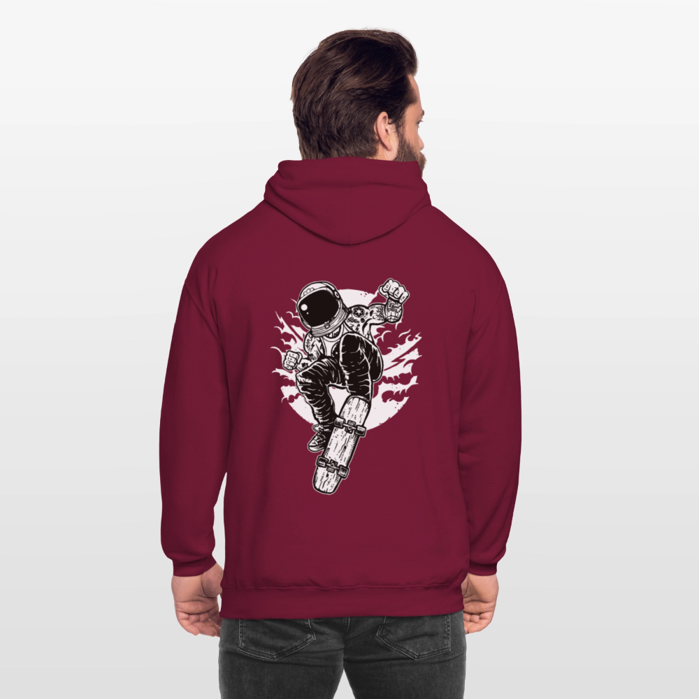 Astraunaut Space Skater Unisex Hoodie - bordeaux