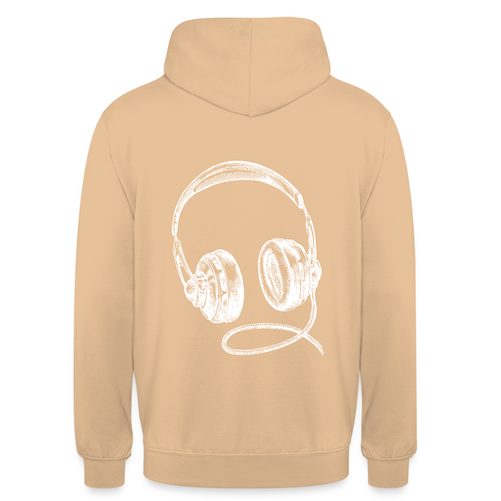 Headphones Unisex Hoodie - peach