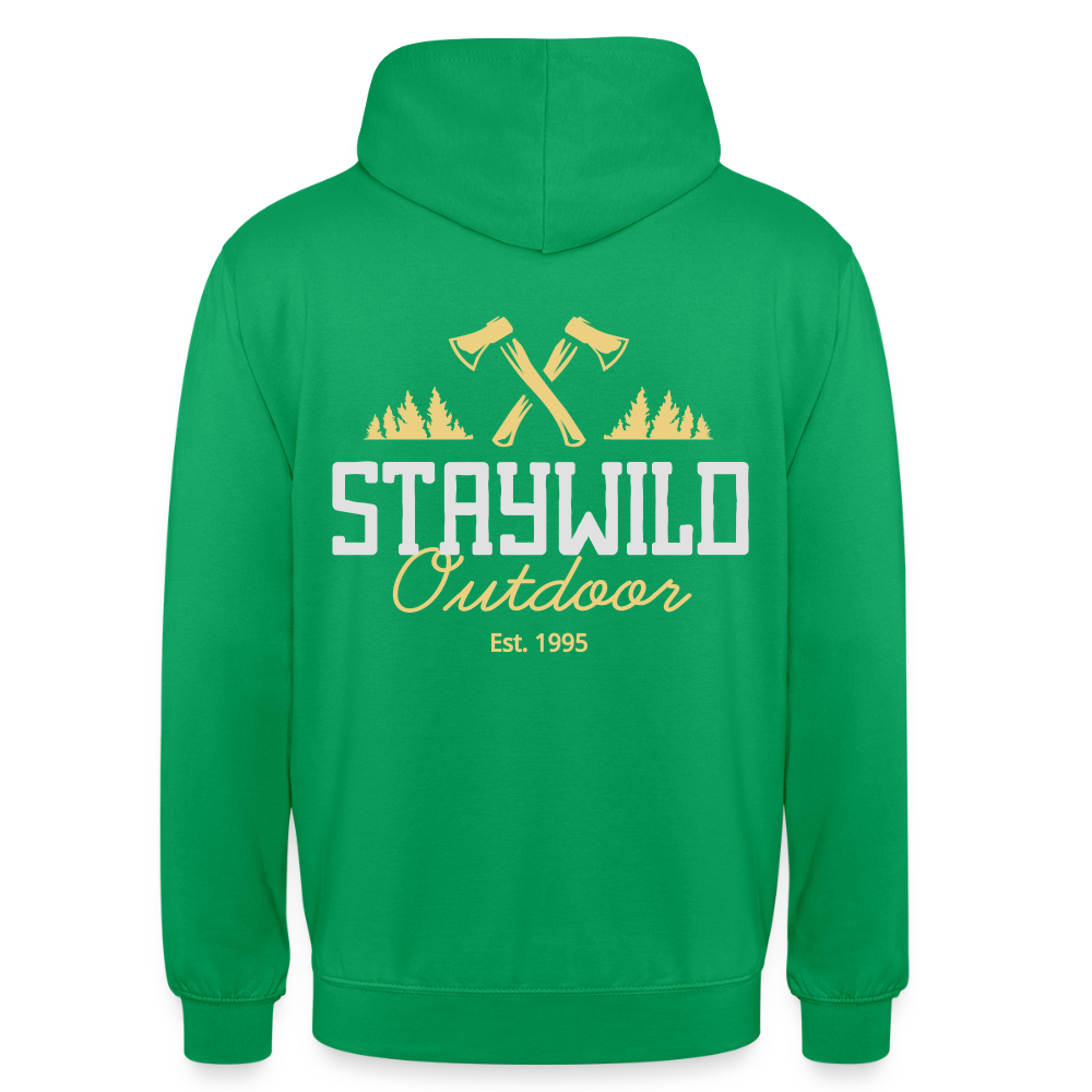 Sign Stay Wild Outdoors Unisex Hoodie - kelly green