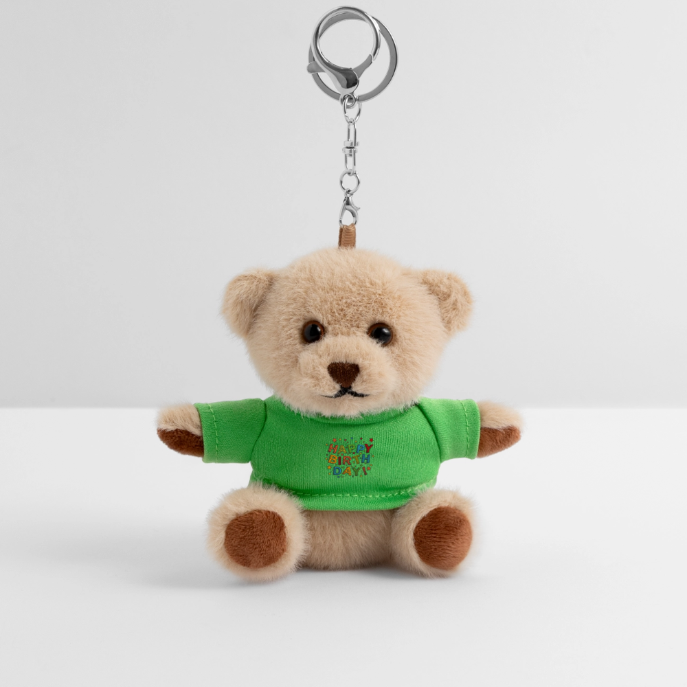 Happy birthday Gift Plush keyring - green