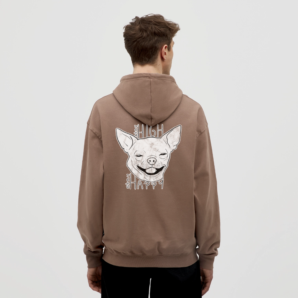 Stay high stay happy Unisex Hoodie - mocha