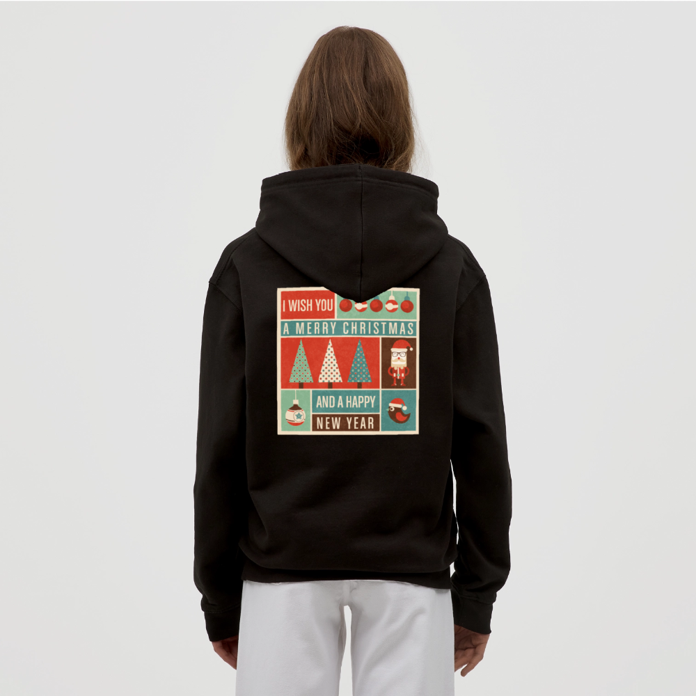 Merry Christmas & happy New Year Unisex Hoodie - black
