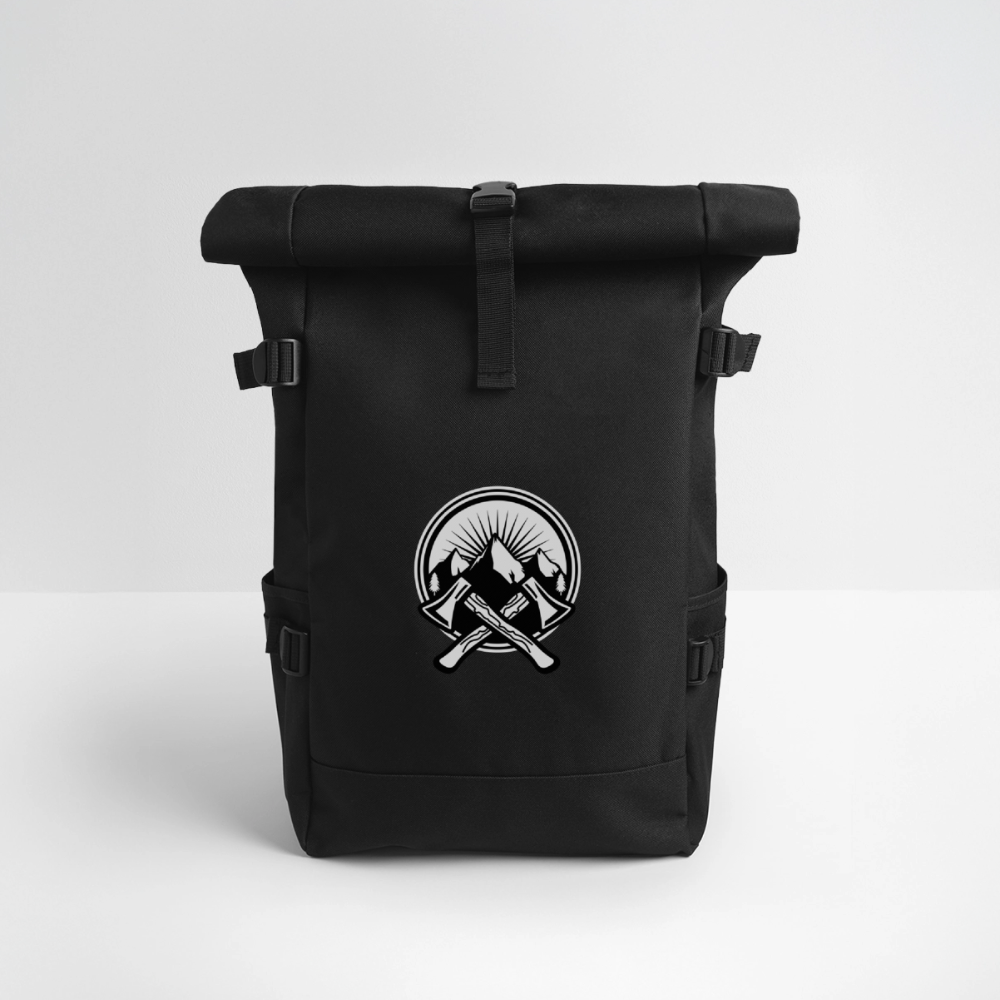 Axes  Roll Top Backpack - black
